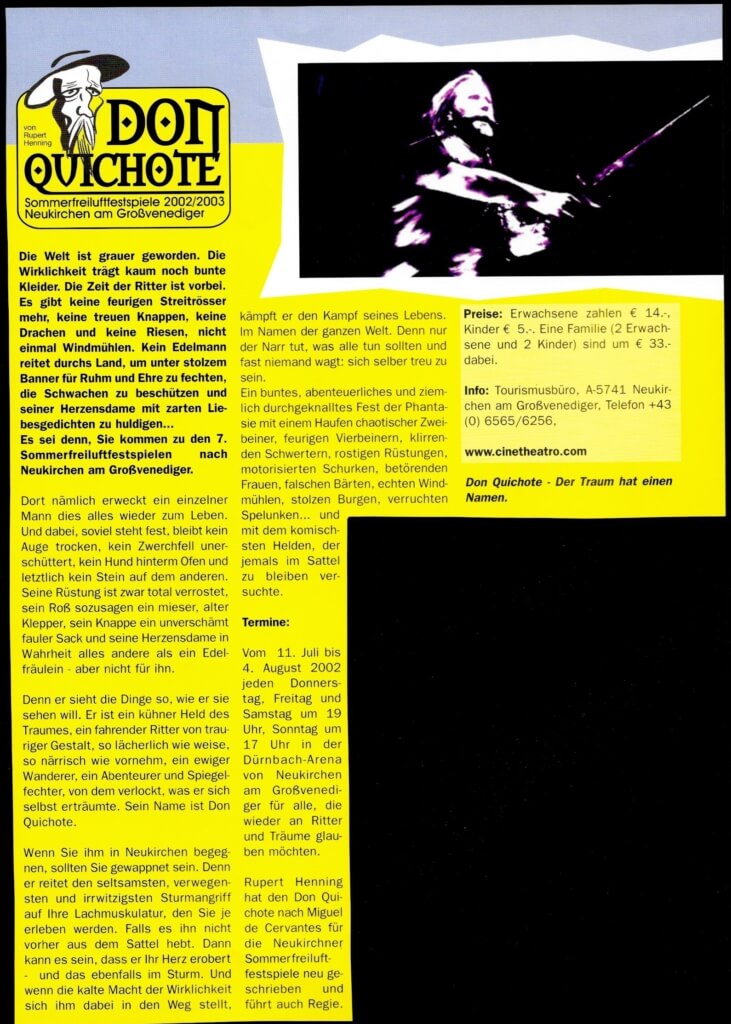 Don Quichote I (Juli 2002)